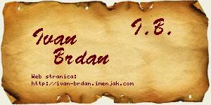 Ivan Brdan vizit kartica